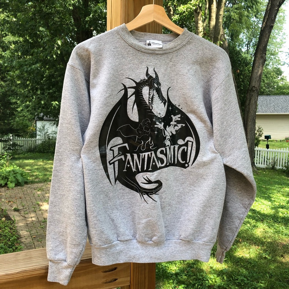 Disney Parks Fantasmic! Gray Pullover Sweatshirt Size Small